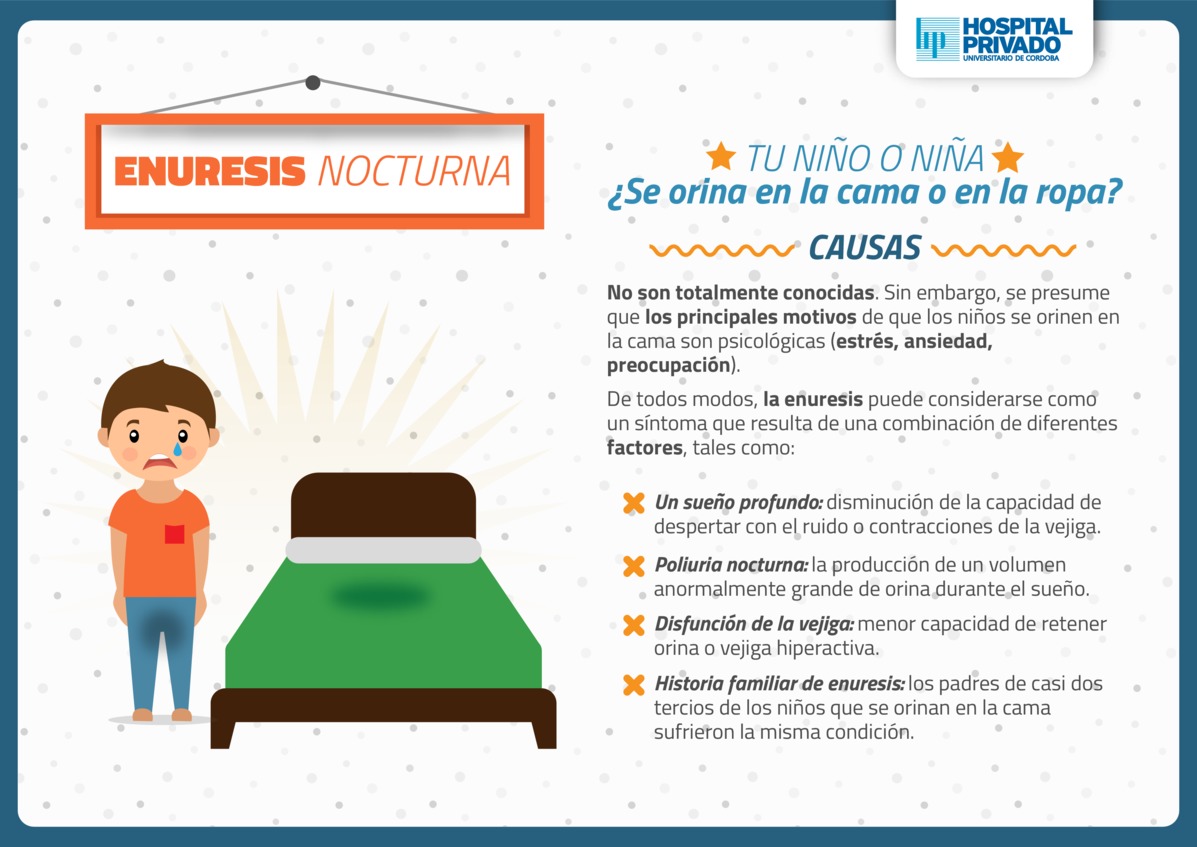 La Enuresis Nocturna en los niños (orina en la cama o ropa)