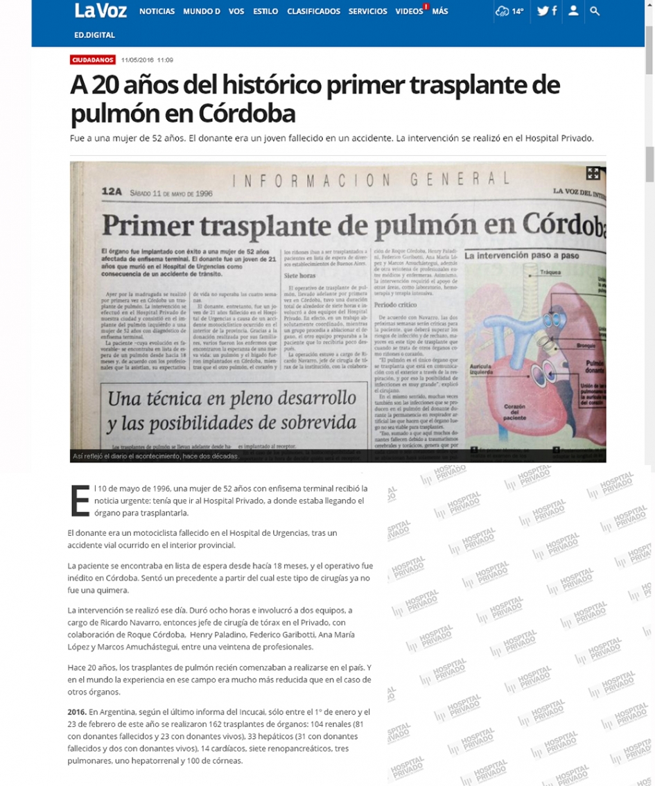 Prensa Hospital Privado Cordoba