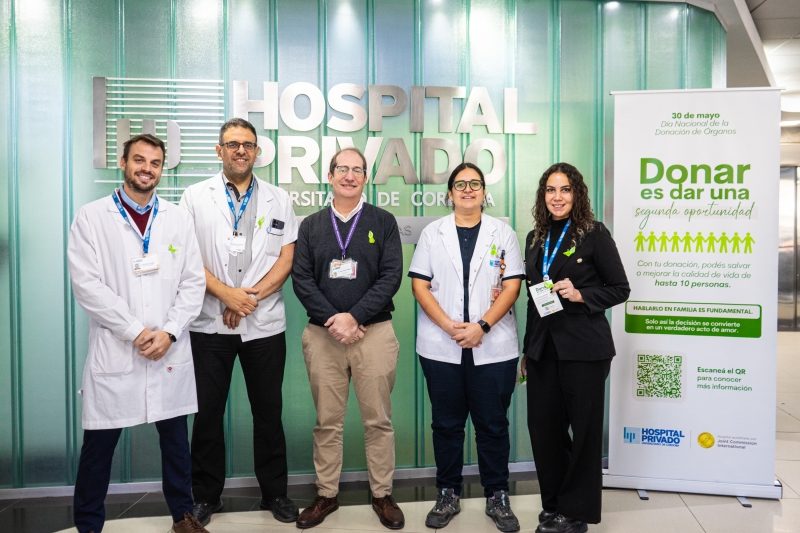 Equipo de la Unidad Hospitalaria de Procuración de Órganos y Tejidos de Hospital Privado